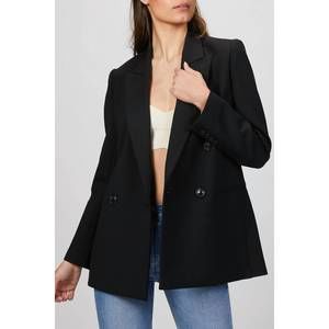 Rebecca Taylor Charcoal Double-Breasted Blazer